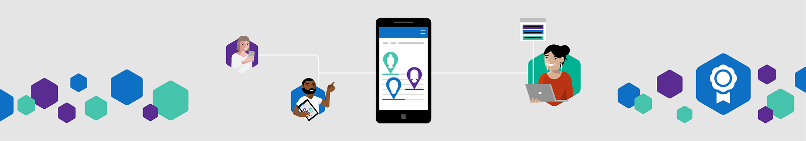 banner showing 3 persons with devices