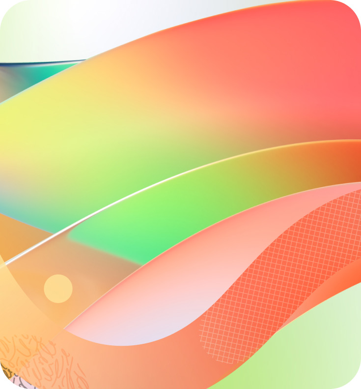 Colorful abstract curves
