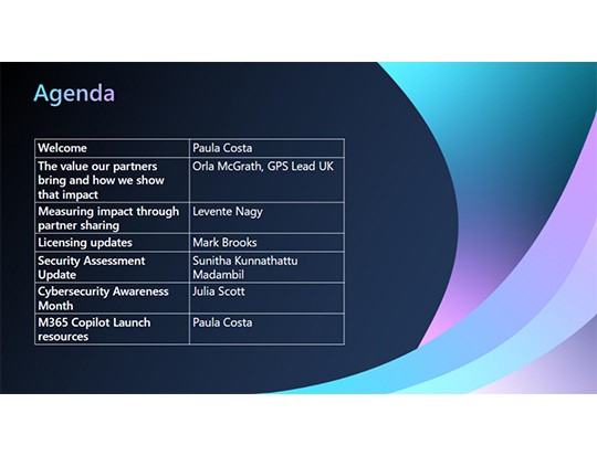Agenda for Octobers Community Call