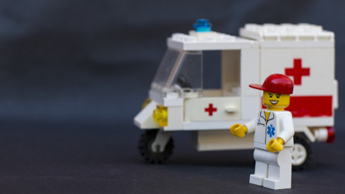 miniature of ambulance and doctor