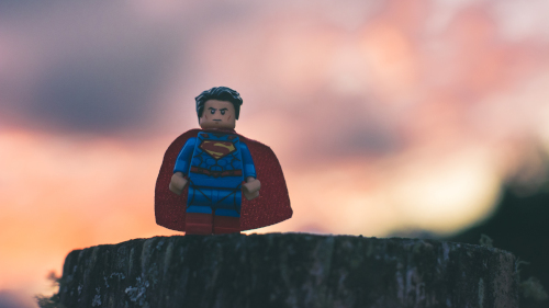 image of a Lego Superman