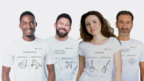 Four Microsoft Employees with smiling faces