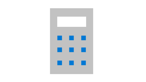 Simple illustration of a calculator