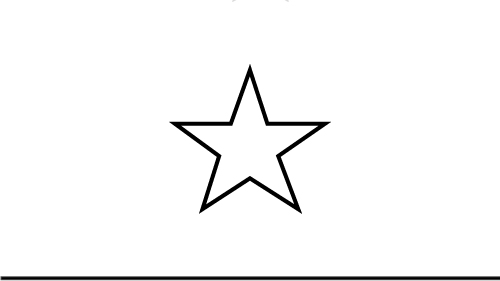 Illustration of five-point star