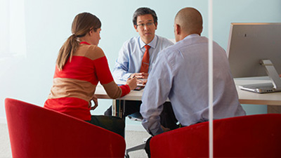 Three government workers use Microsoft