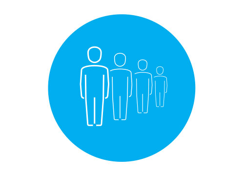 Four people in front of each other.