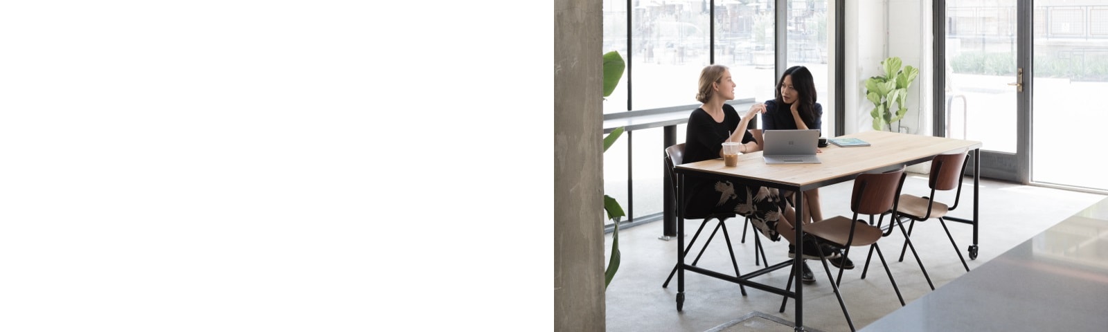 Colleagues working on Surface device