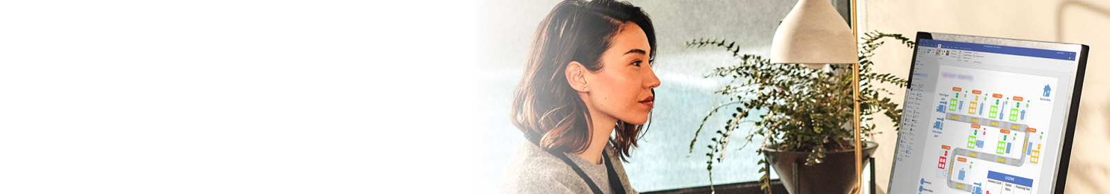 Person looking at a computer screen