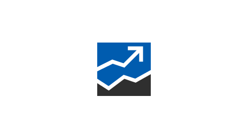 Upward pointed graph icon