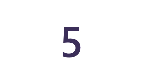 Image of the number five