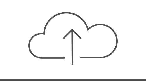 Illustration of an upload cloud
