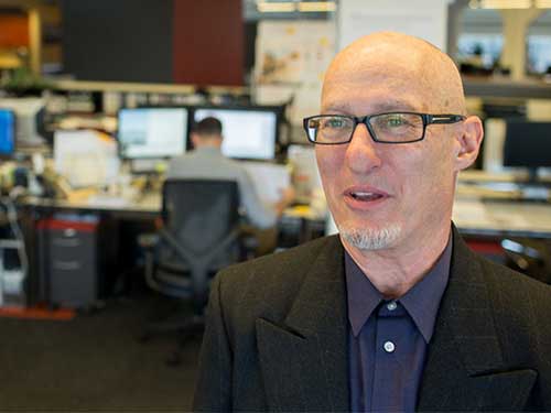 Man talking during an interview