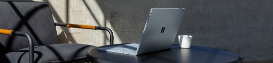 Surface laptop on table