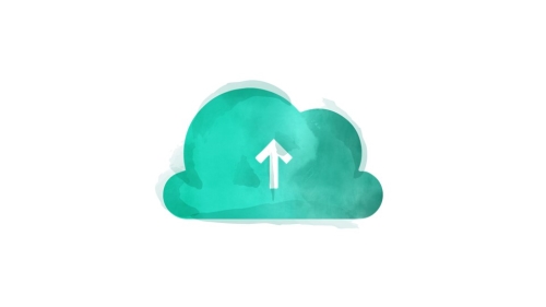 Teal cloud migration icon