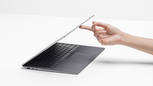 Surface Laptop 4 being open