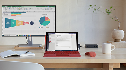 Surface Pro 7+ on desk