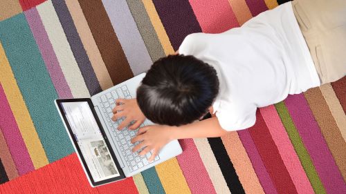 Child using Surface Laptop