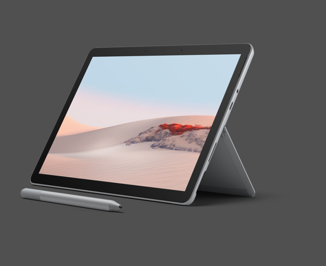Surface PC on grey background