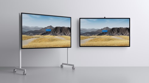 Surface Hub 2S 85 rolling stand and wall mounted