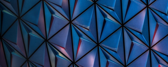 Blue and red geometric pattern