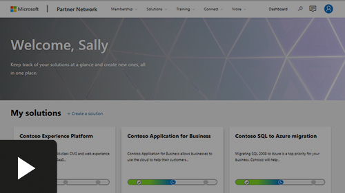 My solutions page in Solution Workspace